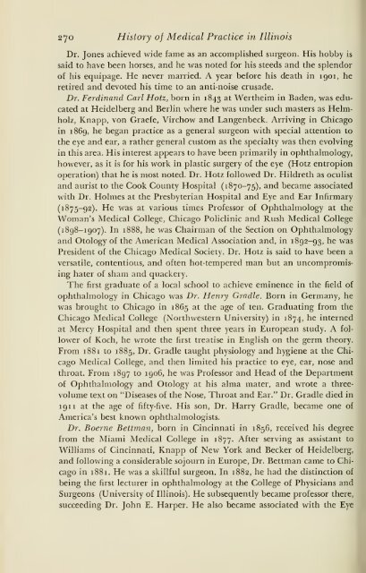 History of medical practice in Illinois - Bushnell Historical Society