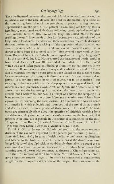 History of medical practice in Illinois - Bushnell Historical Society