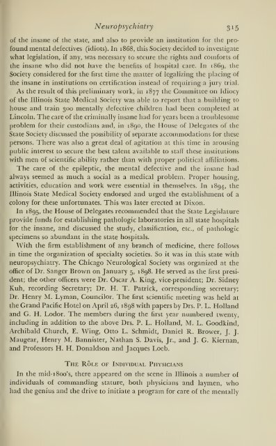 History of medical practice in Illinois - Bushnell Historical Society