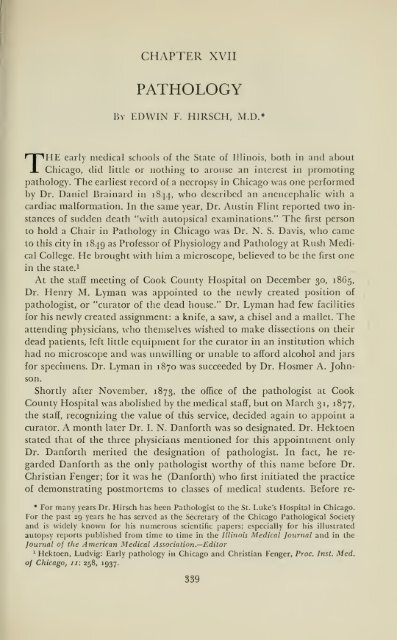 History of medical practice in Illinois - Bushnell Historical Society