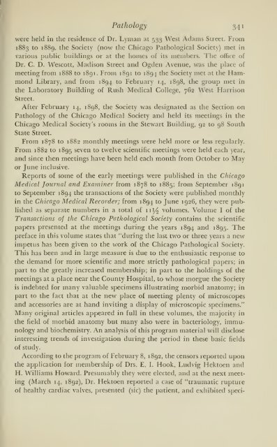 History of medical practice in Illinois - Bushnell Historical Society