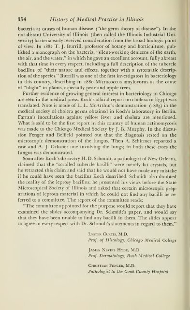 History of medical practice in Illinois - Bushnell Historical Society