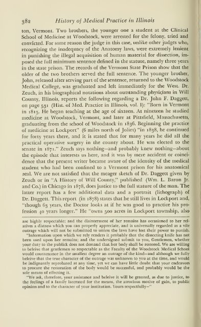 History of medical practice in Illinois - Bushnell Historical Society