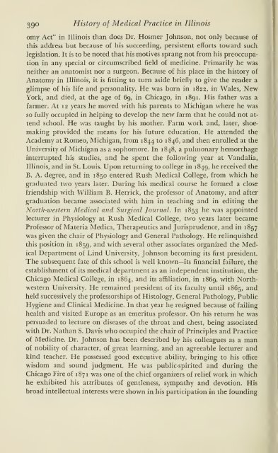 History of medical practice in Illinois - Bushnell Historical Society