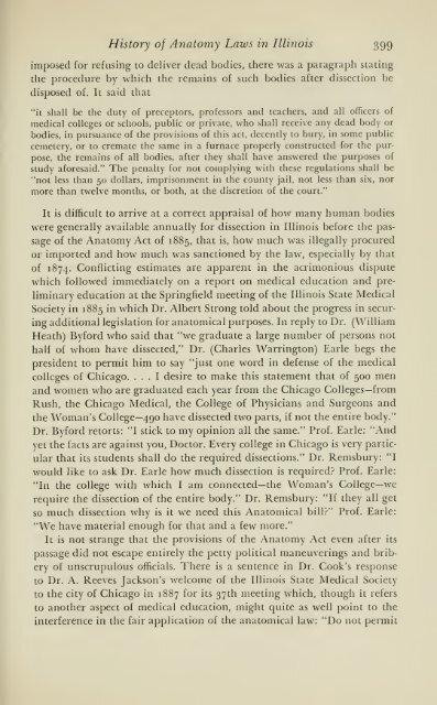 History of medical practice in Illinois - Bushnell Historical Society