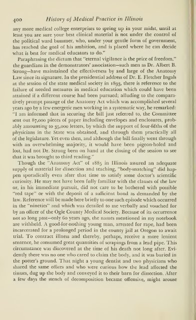 History of medical practice in Illinois - Bushnell Historical Society