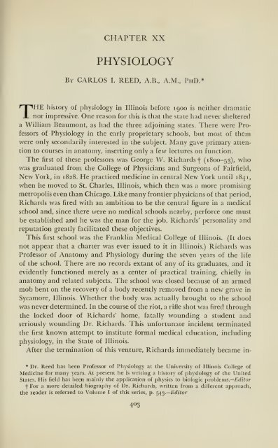 History of medical practice in Illinois - Bushnell Historical Society