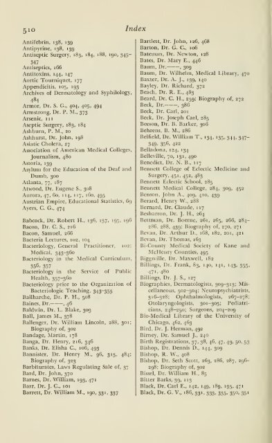 History of medical practice in Illinois - Bushnell Historical Society