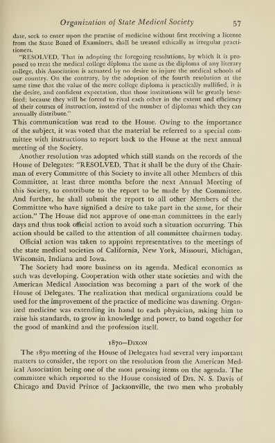 History of medical practice in Illinois - Bushnell Historical Society