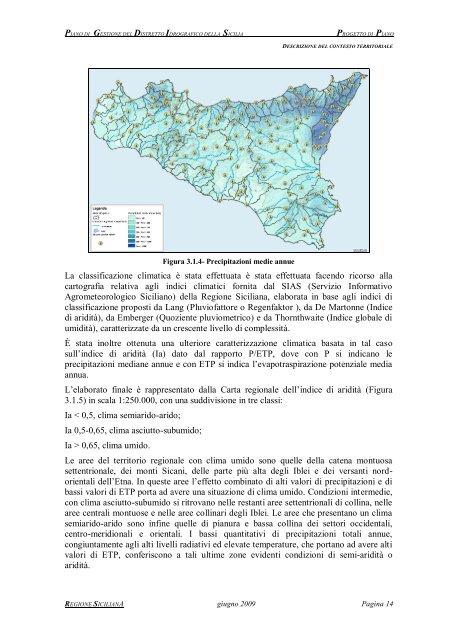 Progetto del Piano di Gestione. - Assessorato Territorio ed Ambiente