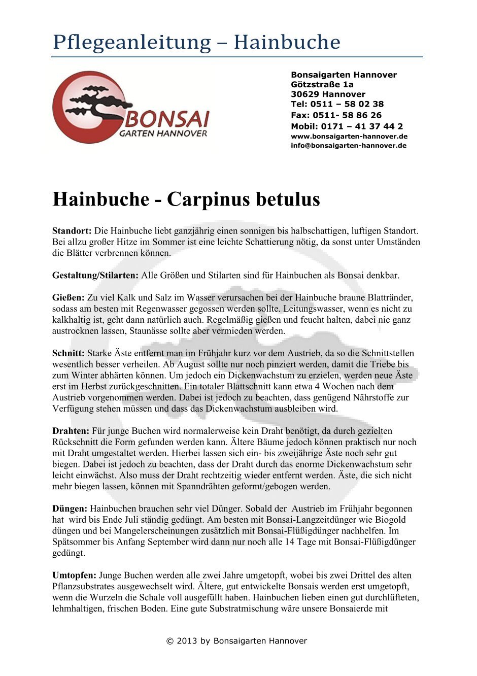 4 Free Magazines From Bonsaigarten Hannover De