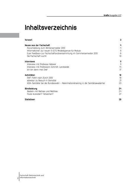 Trafo 137 - Fachschaft Elektrotechnik und Informationstechnik - TUM