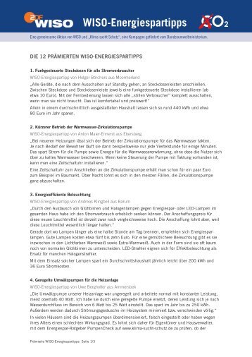 WISO-Energiespartipps - DomoVita Haustechnik GmbH