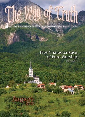 August - Way of Truth Publishers