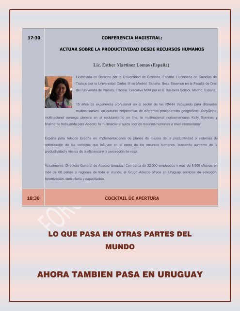 Por cuarto año consecutivo el Foro de Capital Humano se convirtió ...