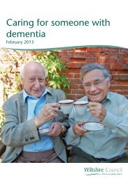 Caring for someone with Dementia Handbook - Wiltshire Council