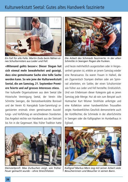 Das offizielle Monatsmagazin für Leutwil 10/ 2013 - dorfheftli