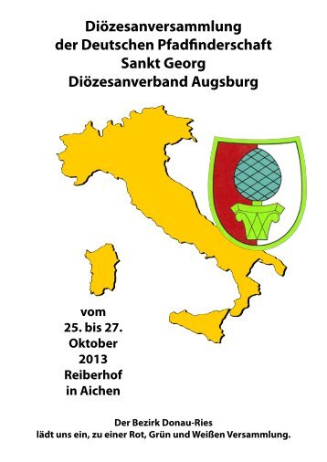 Einladungsunterlagen - DPSG Diözesanverband Augsburg