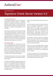 Signature Check Server Version 4.0 - AuthentiDate