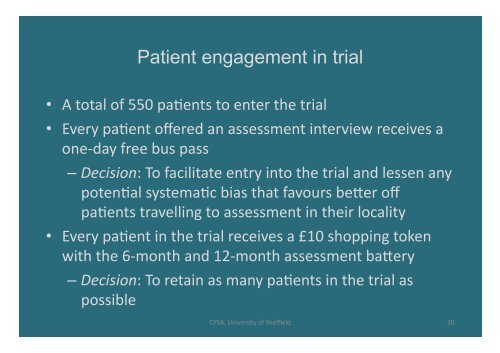 Professor Michael Barkham The PRaCTICED Trial