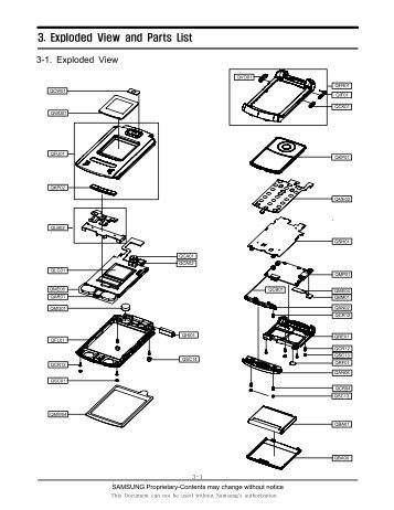 3. Exploded View and Parts List