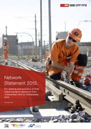 SBB Network Statement 2015 - Rail Fret Corridor 2