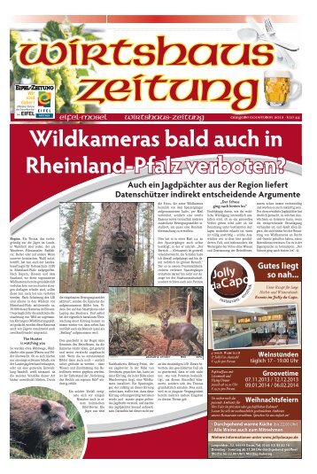 Wildkameras bald auch in Rheinland-Pfalz verboten? - Burghof-Daun