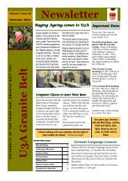 November 2011 Newsletter - GraniteNet