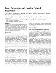 Paper Substrates and Inks for Printed Electronics - Western ...