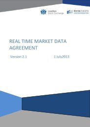 REAL TIME MARKET DATA AGREEMENT - London Stock Exchange