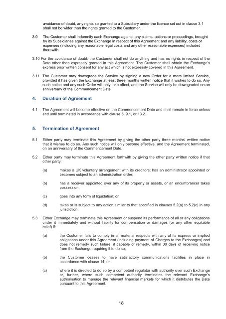 REAL TIME MARKET DATA AGREEMENT - London Stock Exchange