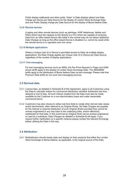 REAL TIME MARKET DATA AGREEMENT - London Stock Exchange