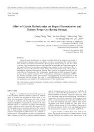 Effect of Casein Hydrolysates on Yogurt Fermentation - Food ...