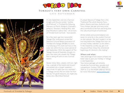 Trinidad & Tobago - A Celebration of Festivals - Trinidad and Tobago