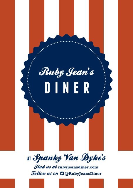 Ruby Jeans Diner Menu Spanky Van Dykes