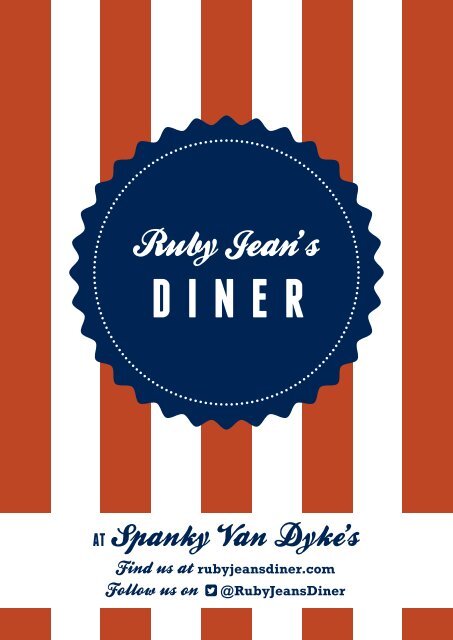 Ruby Jeans Diner Menu Spanky Van Dykes