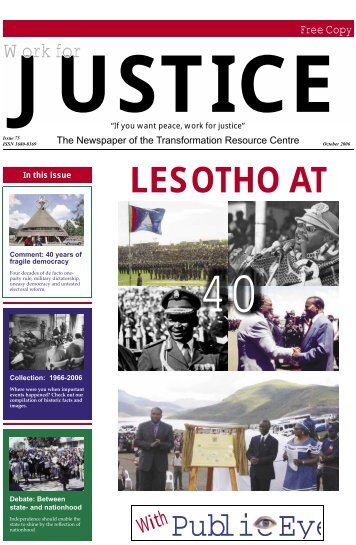 Lesotho at 40.indd - the Transformation Resource Centre