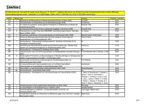 DAfStb-Schriftenreihe, Stand September 2012 (pdf 216 KB