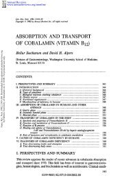 Absorption and Transport of Cobalamin (Vitamin B12)