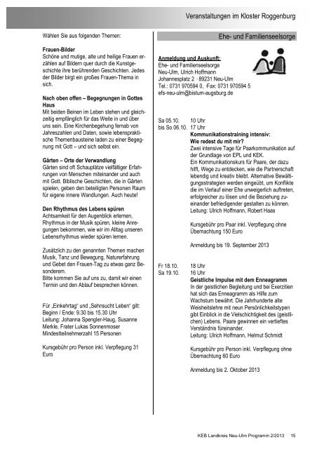 Katholische Erwachsenenbildung Landkreis Neu Ulm e.V. www.keb ...
