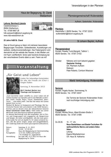 Katholische Erwachsenenbildung Landkreis Neu Ulm e.V. www.keb ...