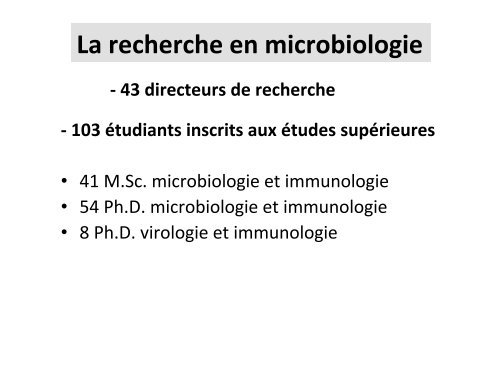 vous trouverez ici - Département de microbiologie et immunologie