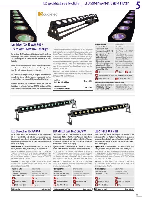 LED Scheinwerfer, Bars & Fluter - LTH