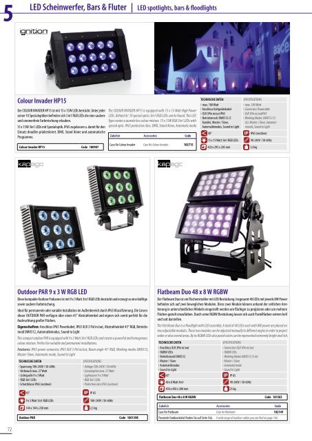 LED Scheinwerfer, Bars & Fluter - LTH