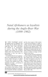 Natal Afrikaners as loyalists during the Anglo ... - Pmbhistory.co.za