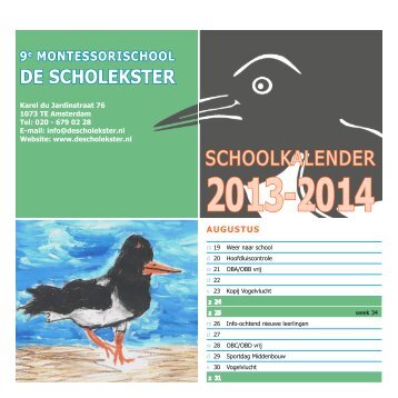 Kalender - 9e Montessorischool De Scholekster