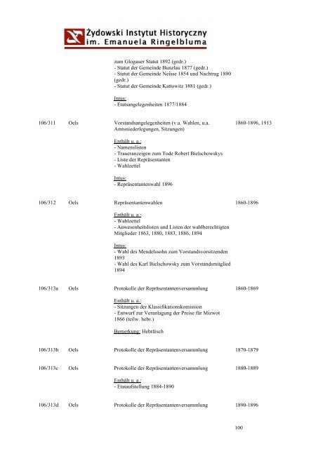 Unter der Leitung des Rabbiners Aron Heppner und seines ...