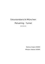 Exkursionsbericht München Petuelring - Tunnel