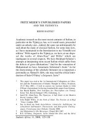 Fritz Meier's Unpublished Papers and the Tijaniyya