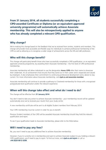 View FAQs - CIPD